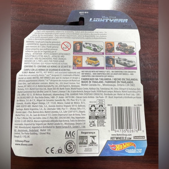 Hot Wheels Character Cars Lightyear XL-01 Buzz Lightyear 1/64 New in box - Picture 2 of 4